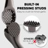 Kitchen Premium Garlic Press Set – Rust Proof & Dishwasher Safe Garlic Mincer Tool with Silicone Garlic Peeler & Brush, Easy Squeeze & Clean
