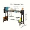 1-pack single-layer double-layer countertop dish storage drain rack retractable kitchen sink storage rack dish rack drain rack black kitchen storage r