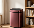Stainless Steel Automatic Motion Sensor Trash Can, Touch-Free Rectangular Garbage Bin with Odor Sealing Ring