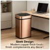 Stainless Steel Automatic Motion Sensor Trash Can, Touch-Free Rectangular Garbage Bin with Odor Sealing Ring