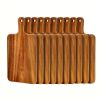 5pcs High-quality Pizza Boards With Handles, 13 Inches X 7 Inches, Natural Pizza Service Board, Suitable For Homemade Pizza