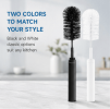 Electric Rechargeable Bottle Cleaning Brush Set with 2 Replacement Brush Heads, Anti-Fingerprint Aluminum Alloy Handheld Cup Washer