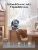Fan for Bedroom, 12 Inches, 70ft Powerful Airflow, 25db Quiet Table Air Circulator Fans for Whole Room, 120° Adjustable Tilt, 3 Speeds