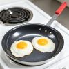 Ceramic Nonstick Egg Pan, Aluminum Frying Pan with Stainless Steel Base, Oven Safe, Dishwasher Safe Skillet