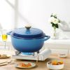 6 Quart Pot with Lid and Dual Handles for Stews/Roasting