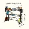 1-pack single-layer double-layer countertop dish storage drain rack retractable kitchen sink storage rack dish rack drain rack black kitchen storage r