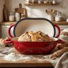 Kitchen Multi-usage Cast Iron Pot with Handles for Bread Baking