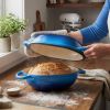 Kitchen Multi-usage Cast Iron Pot with Handles for Bread Baking
