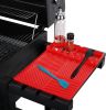Silicone Tools Mat for Griddle Kitchen Cooking Baking Countertop-Side Shelf Spatula Mat with Drip Pad for Blackstone Weber Traeger Pit Boss Flat Top G